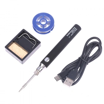 USB 5V 8W USB Siyah Kalem Havya Seti - Sıcaklık Ayarlı Mod Seçimli