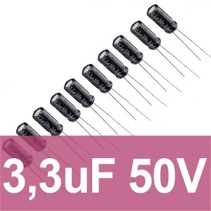 3.3uF 50V Elektrolitik Kondansatör