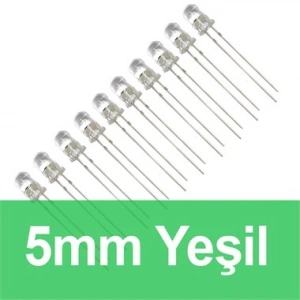 5mm Şeffaf Yeşil Diyot LED