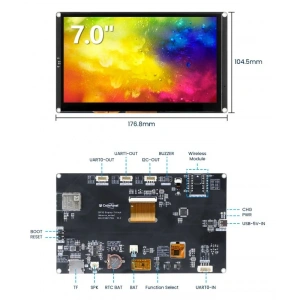CrowPanel Advance 7 ESP32-S3 HMI Dokunmatik Ekran(800x480)