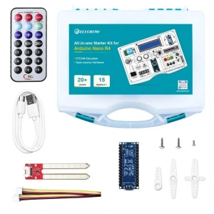 Elecrow Arduino NANO R4 Hepsi Bir Arada Başlangıç Seti (16 Modül, 20 Ders)