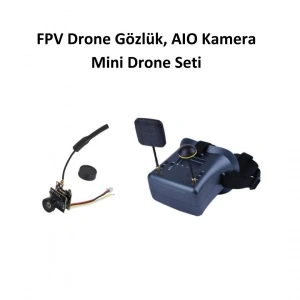 FPV Drone Gözlük, AIO Kamera Mini Drone Seti