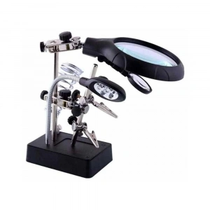 Led Işıklı Büyüteçli / Mercekli Havya Sehpası