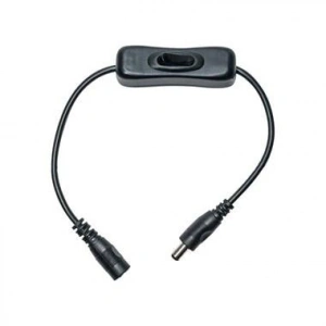 On-Off Butonlu DC Barrel Kablo - Anahtarlı DC Adaptör Uzatma Kablosu