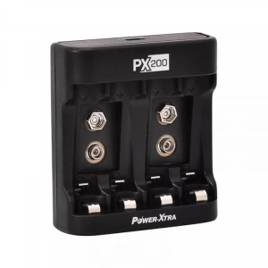 Power-Xtra PX200 Ni-Mh-Ni-Cd AA-AAA-9V Şarj Cihazı