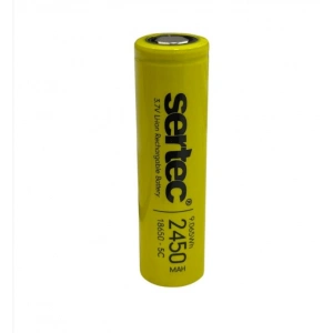 Sertec 18650 3.7V 2450mAh 5C Li-Ion Şarj Edilebilir Pil