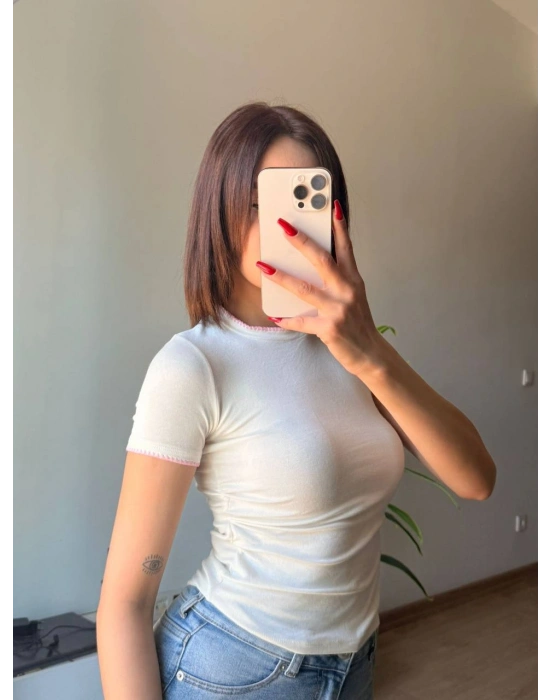 Modal İstiridye dikişli Tshirt