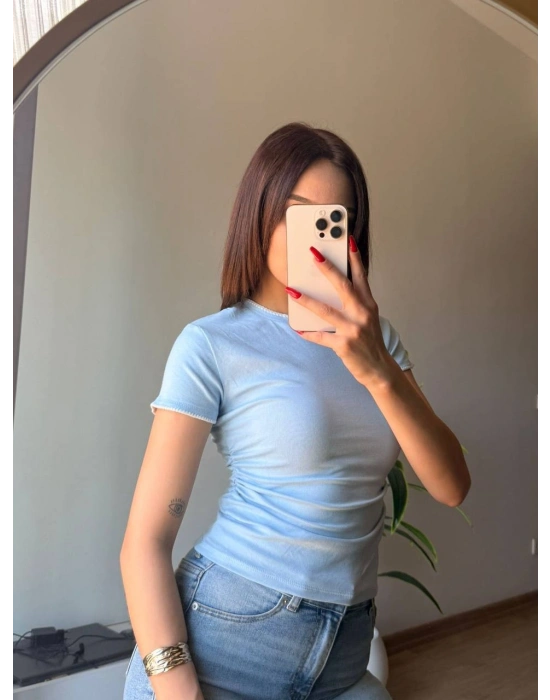 Modal İstiridye dikişli Tshirt
