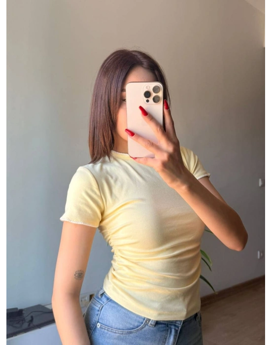 Modal İstiridye dikişli Tshirt