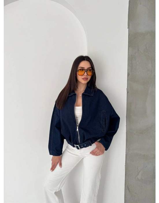 Kemerli Oversize Bomber Ceket