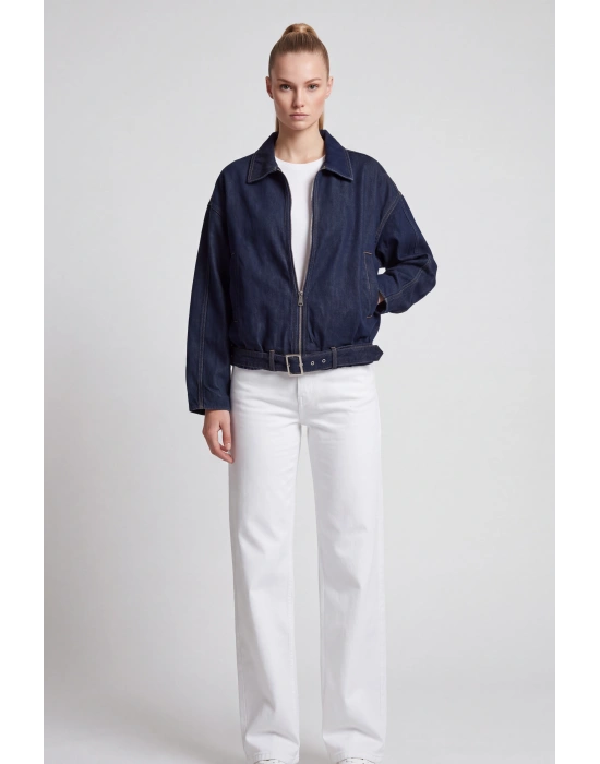 Kemerli Oversize Bomber Ceket