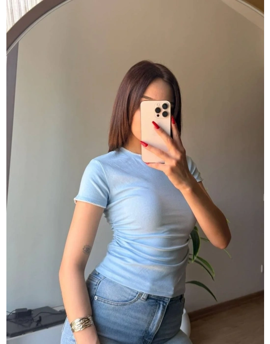 Modal İstiridye dikişli Tshirt