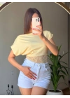 Kadın Kayık Yaka Beli Dantelli Bluz | Madonna Yaka Günlük Şık Bluz-
