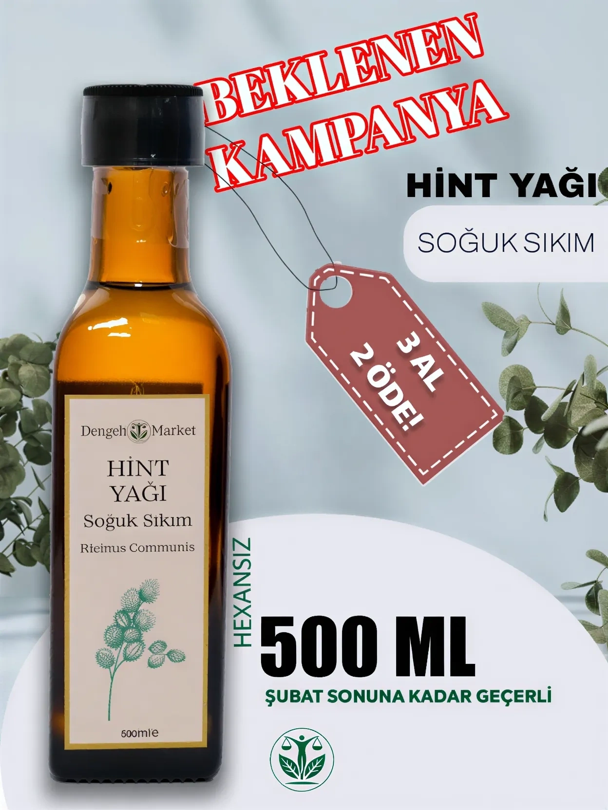 Hint Yağı / 500 ml. (HEXANSIZ) 3 Al 2 Öde (3lü set fiyatıdır)