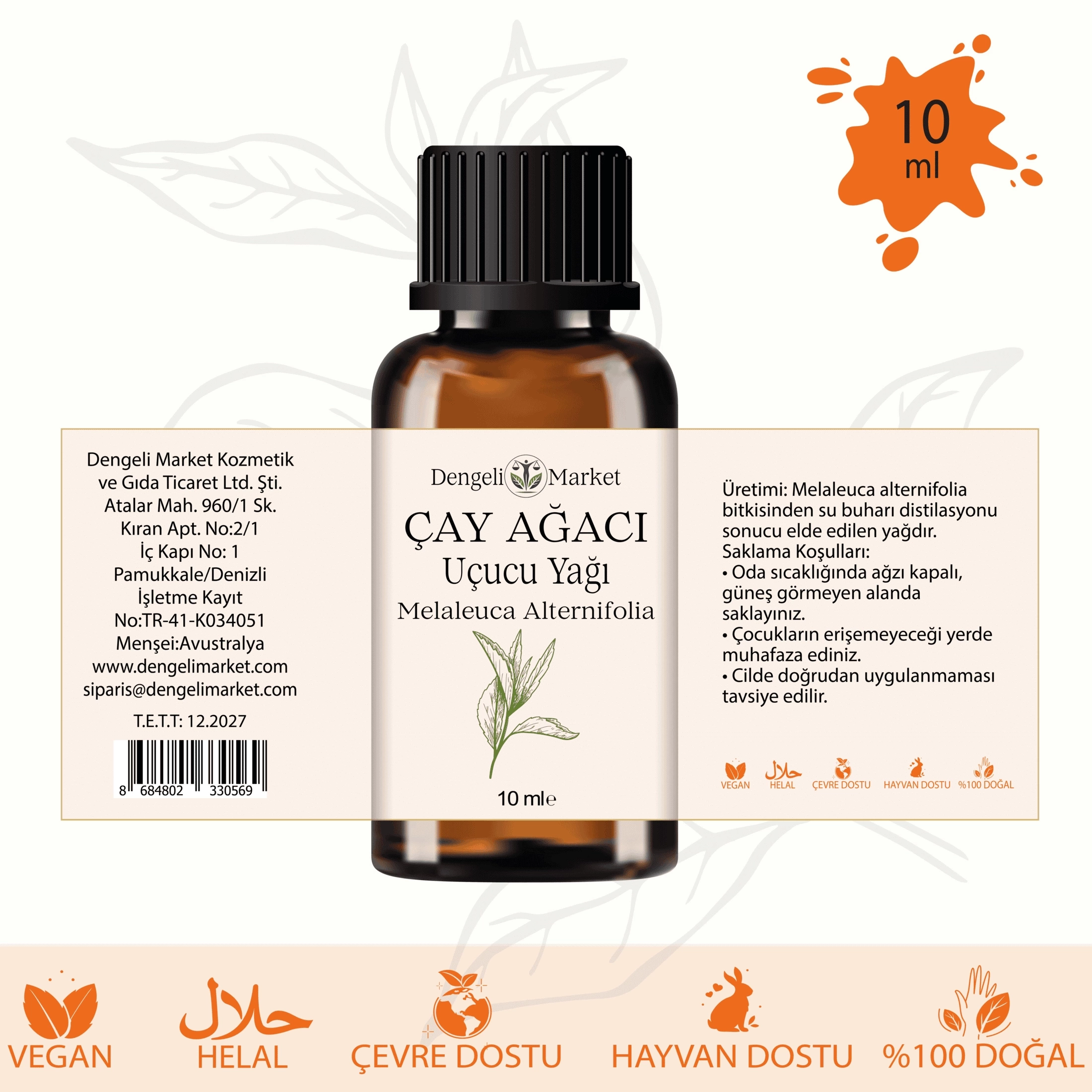 Çay Ağacı Yağı / 10 ml (Tıbbi)