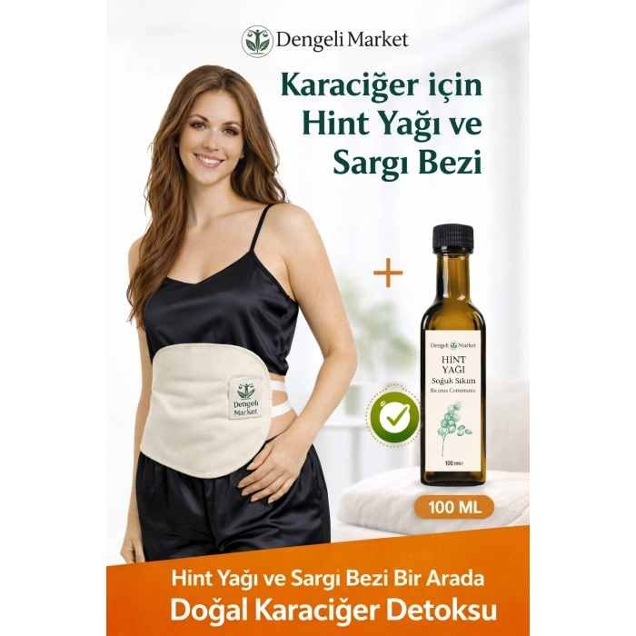 KARACİĞER BÖLGESİ Sargı Bezi +100 ML HİNT YAĞI (HEXANSIZ)
