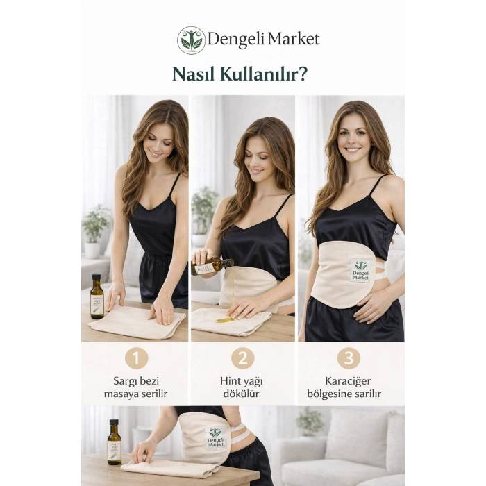 KARACİĞER BÖLGESİ Sargı Bezi +100 ML HİNT YAĞI (HEXANSIZ)