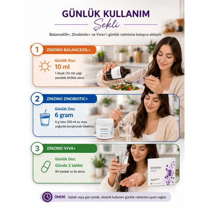 ZİNZİNO 3LÜ SET: 1 ADET 300 ML BALANCE OİL+, 1 ADET ZİNOBİOTİK, 1 ADET VİVA+, ÖLÇEK KABI HEDİYE