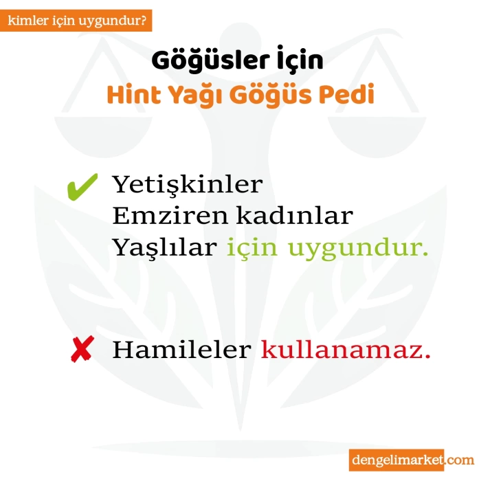 Göğüsler için Hint Yağı GÖĞÜS PEDİ