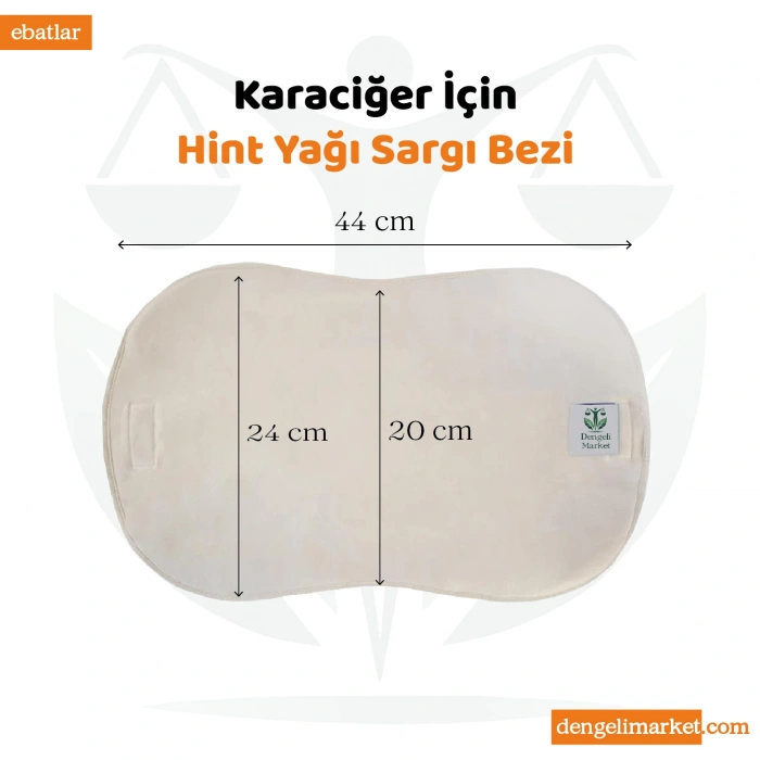 HİNT YAĞI SARGI BEZİ 4LÜ SET: KARACİĞER, PELVİK, TİROİD/GÖZ VE GÖĞÜS SARGI BEZİ, Pamuklu, Ergonomik