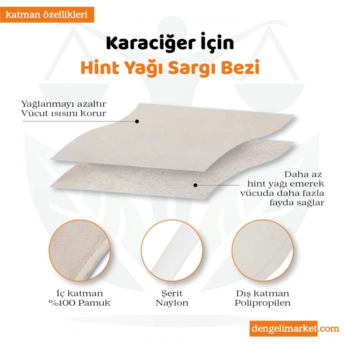 HİNT YAĞI SARGI BEZİ 4LÜ SET: KARACİĞER, PELVİK, TİROİD/GÖZ VE GÖĞÜS SARGI BEZİ, Pamuklu, Ergonomik