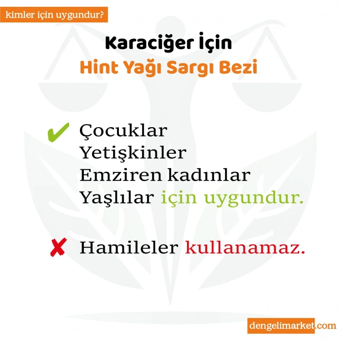 HİNT YAĞI SARGI BEZİ 4LÜ SET: KARACİĞER, PELVİK, TİROİD/GÖZ VE GÖĞÜS SARGI BEZİ, Pamuklu, Ergonomik