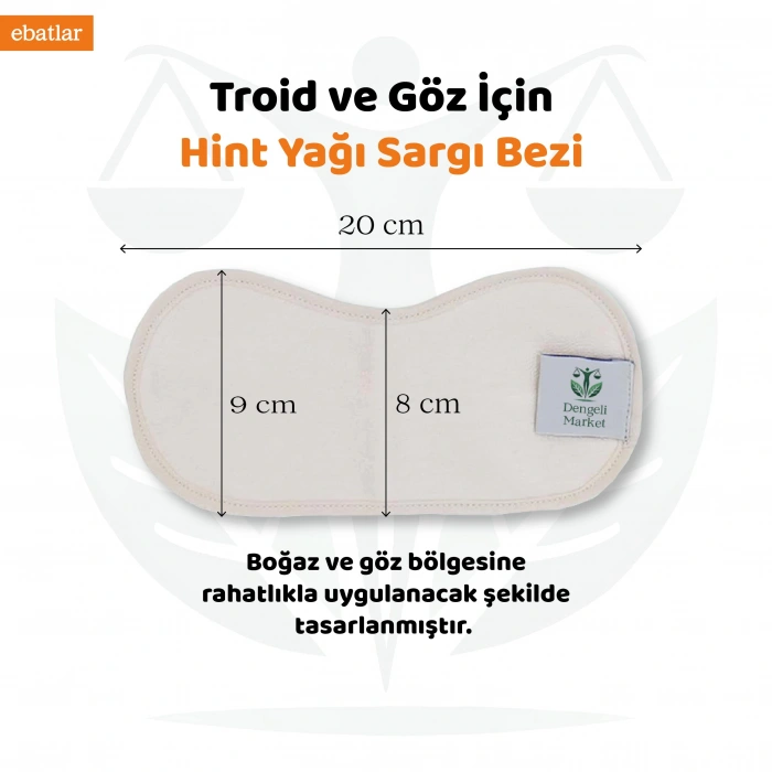 HİNT YAĞI SARGI BEZİ 4LÜ SET: KARACİĞER, PELVİK, TİROİD/GÖZ VE GÖĞÜS SARGI BEZİ, Pamuklu, Ergonomik