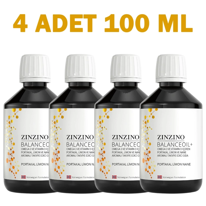 Zinzino Omega 3 - BalanceOil+ 100 ml 4 Adet