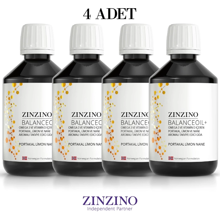 Zinzino Omega 3 - BalanceOil+ 300 ml - 4 ADET