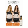 HİNT YAĞI SARGI BEZİ 2Lİ SET: KARACİĞER VE PELVİK SARGI BEZİ, Pamuklu, Çoklu Kullanım, Sızdırmaz + 100 ML HEKZANSIZ HİNT YAĞI