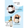 HİNT YAĞI SARGI BEZİ 2Lİ SET: KARACİĞER VE PELVİK SARGI BEZİ, Pamuklu, Çoklu Kullanım, Sızdırmaz + 100 ML HEKZANSIZ HİNT YAĞI