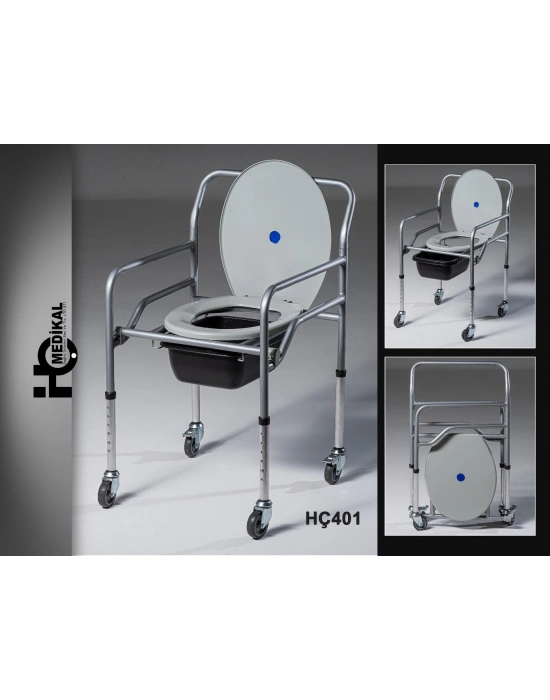 KLOZET KATLANIR GRİ TEKERLEKLİ