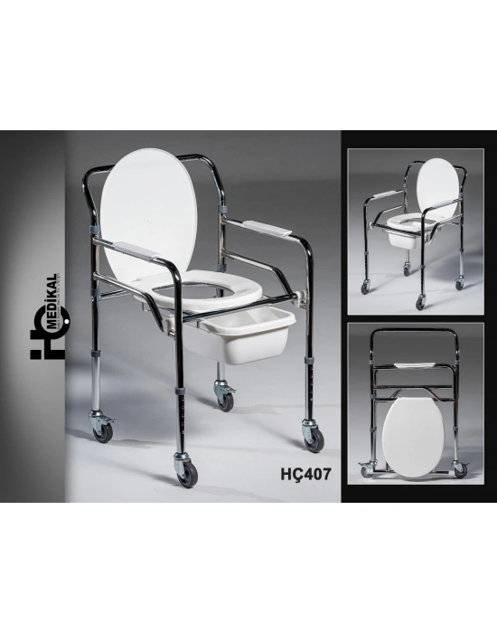 KLOZET KROM LÜX TEKERLEKLİ