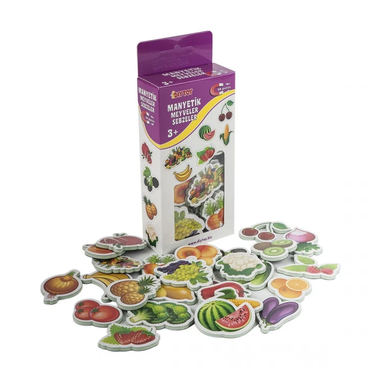 MANYETİK MEYVELER - HAYVANLAR - HARFLER – SAYILAR 4 LÜ SET