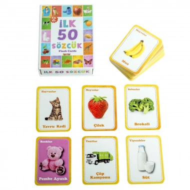 İLK 50 SÖZCÜK FLASH KARTLAR