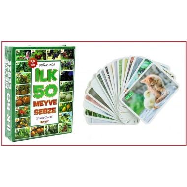 İLK 50 MEYVE VE SEBZE FLASH KARTLAR