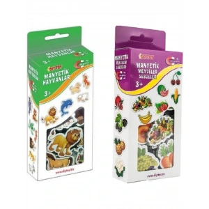 2 Lİ SET MANYETİK MEYVELER VE SEBZELER - MANYETİK HAYVANLAR