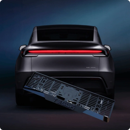 3D Kabartmalı Akrilik Avrupa Plaka Çerçevesi - TESLA Uyumlu Aksesuarı (2x, 520x110mm)