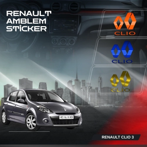 Renault Clio 3 Amblem Sticker Set