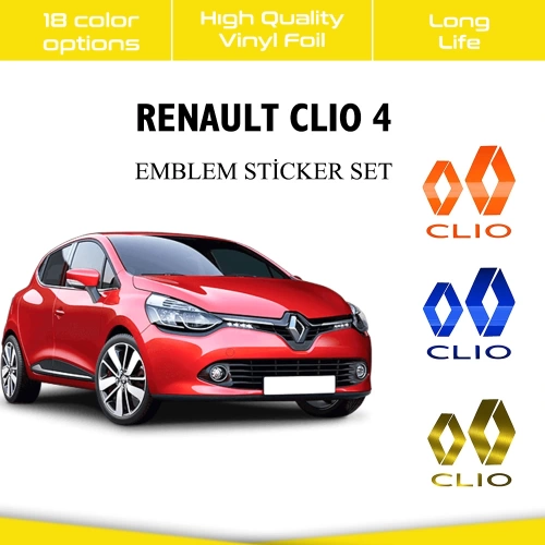 Renault Clio 4 Amblem Sticker Set