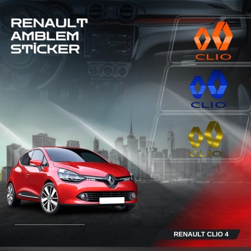 Renault Clio 4 Amblem Sticker Set