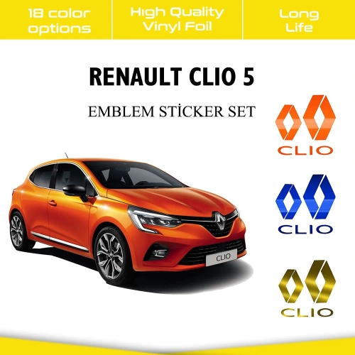 Renault Clio 5 Amblem Sticker Set