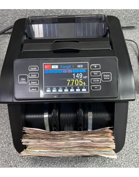 C15 Türk Lirası Karışık Sayma Ofis Tipi Para Sayma Makinesi (EKRAN HEDİYELİ)