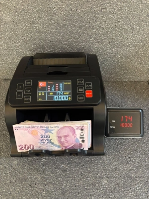 C15 Türk Lirası Karışık Sayma Ofis Tipi Para Sayma Makinesi (EKRAN HEDİYELİ)