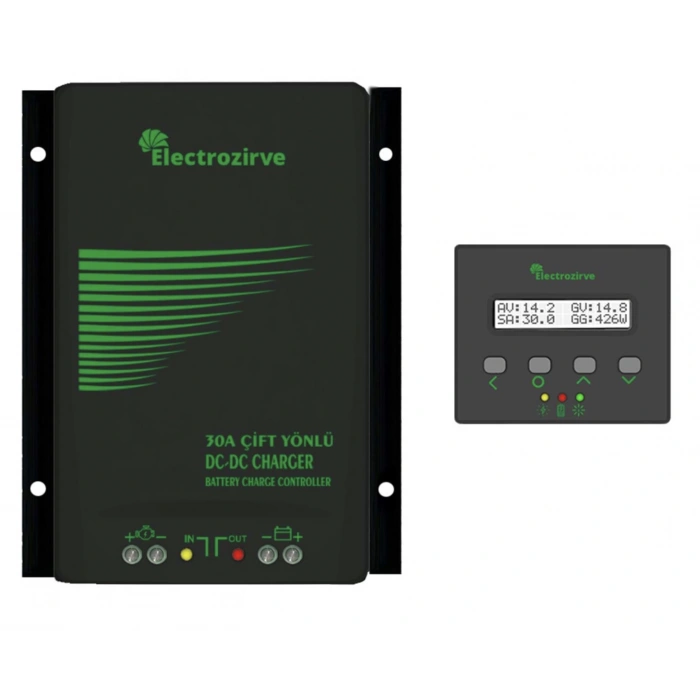 30A Dc-Dc Bidirection Charger Akü Şarj Kontrol+Ekran