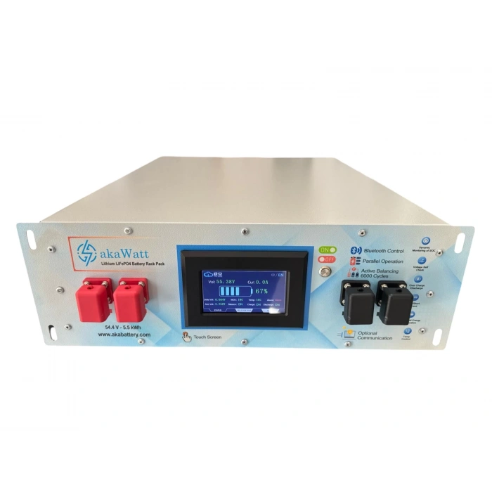 54.4 V 100 Ah Lityum LiFePo4 ESS Rack Modülü