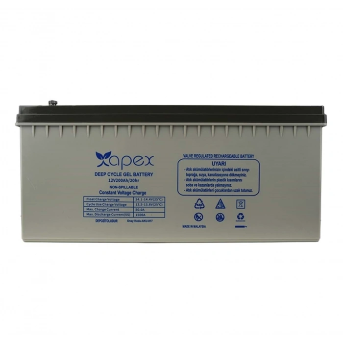 Apex 12V 200Ah Jel Akü