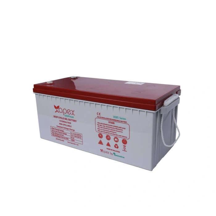 Apex 12V 200Ah Safepower Jel Akü