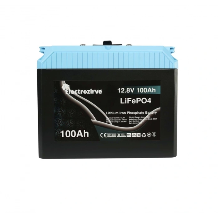 Electro Zirve 12.8V 100Ah Lityum Akü (LifePO4)