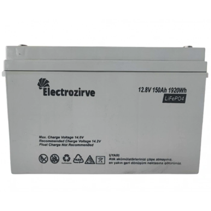 Electro Zirve 12.8V 150Ah Lityum Akü (LifePO4)